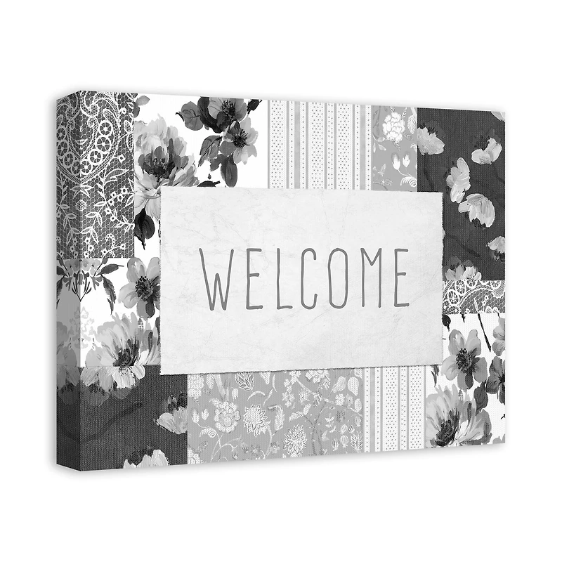 Spring Floral Patchwork 2 16" x 20" Canvas Wall Art
