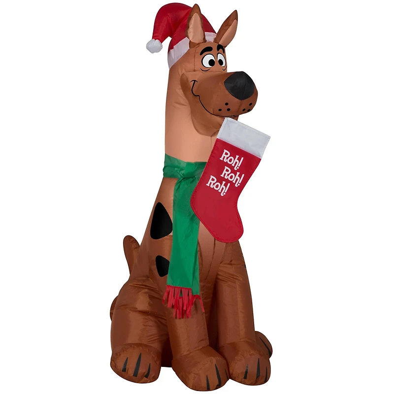 3.5ft. Airblown® Inflatable Scooby with Santa Hat & Stocking