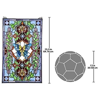 Design Toscano 25.5" Butterfly Utopia Tiffany-Style Stained Glass Window Hanging Décor