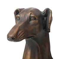 Glitzhome® 30" Sitting Left Greyhound Dog Statue