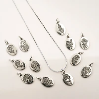 Crystal Lane DIY Silver Birth Flower Charms, 12ct.