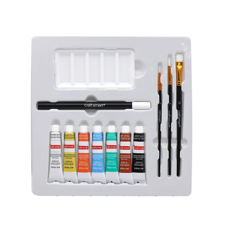 11" x 11" Kitten in Pumpkin Canvas Painting Kit by Craft Smart®