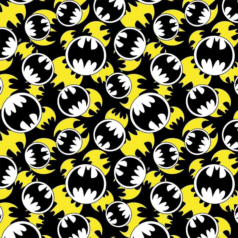 Camelot® Fabrics Batman™ Packed Logo Cotton Fabric