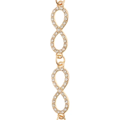 Gold Rhinestone & Metal Infinity Beads, 32mm by Bead Landing™