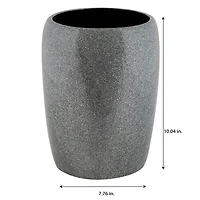 Elle Décor Eclat Gray Glitter Waste Bin