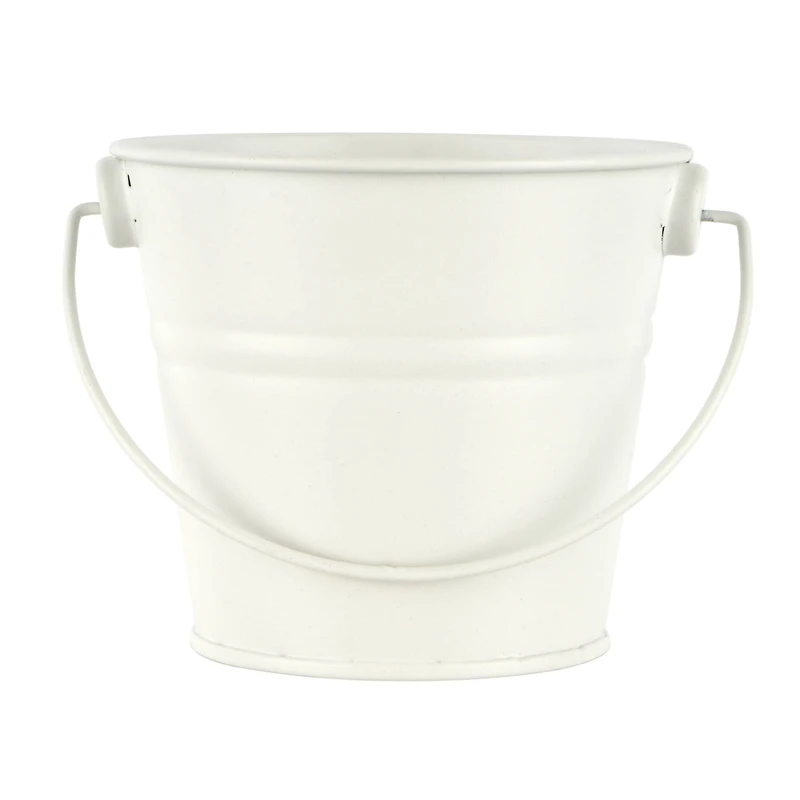 3" White Metal Buckets by Celebrate It™, 5ct.