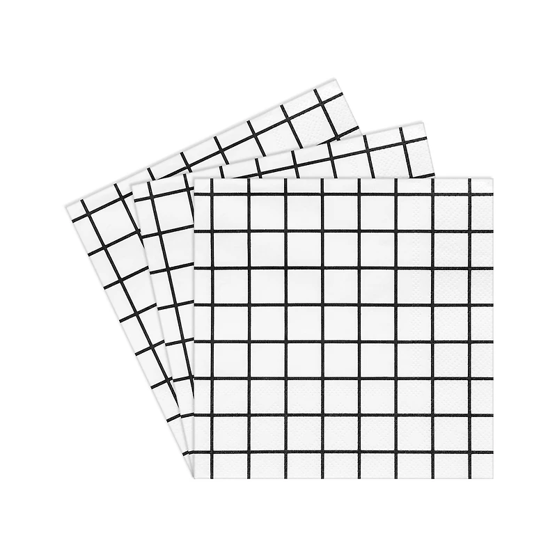 Grid Paper Beverage Napkins by Celebrate It