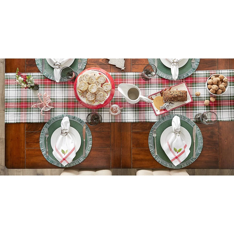 DII® 108" Christmas Plaid Table Runner