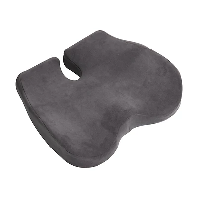 Mind Reader 18" Gray Memory Foam Chair Orthopedic Seat Cushion