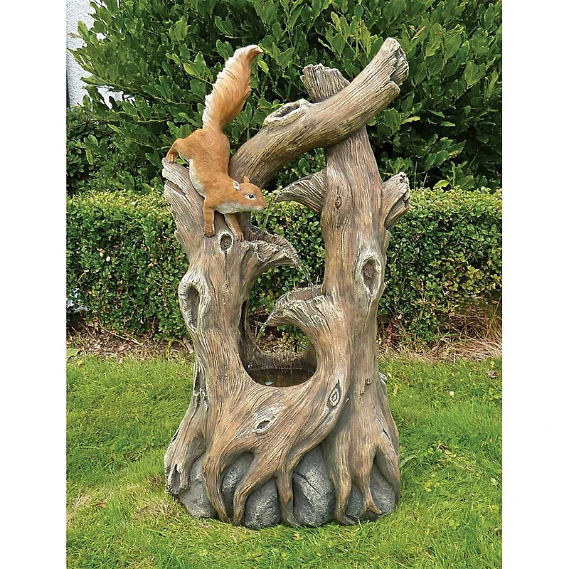 Design Toscano Tree Squirrel Cascading Sculptural Fountain