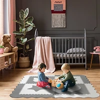 Sorbus 24" Gray & White Interlocking Baby Play Mat