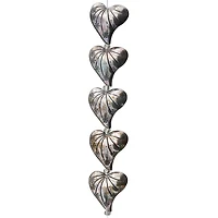 Silver Metal Heart Beads, 24mm by Bead Landing™