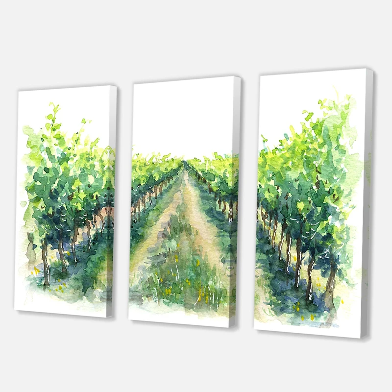 Designart - Rural Scene Vineyard Road