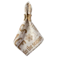 DII® Gold Christmas Collage Napkins, 6ct.