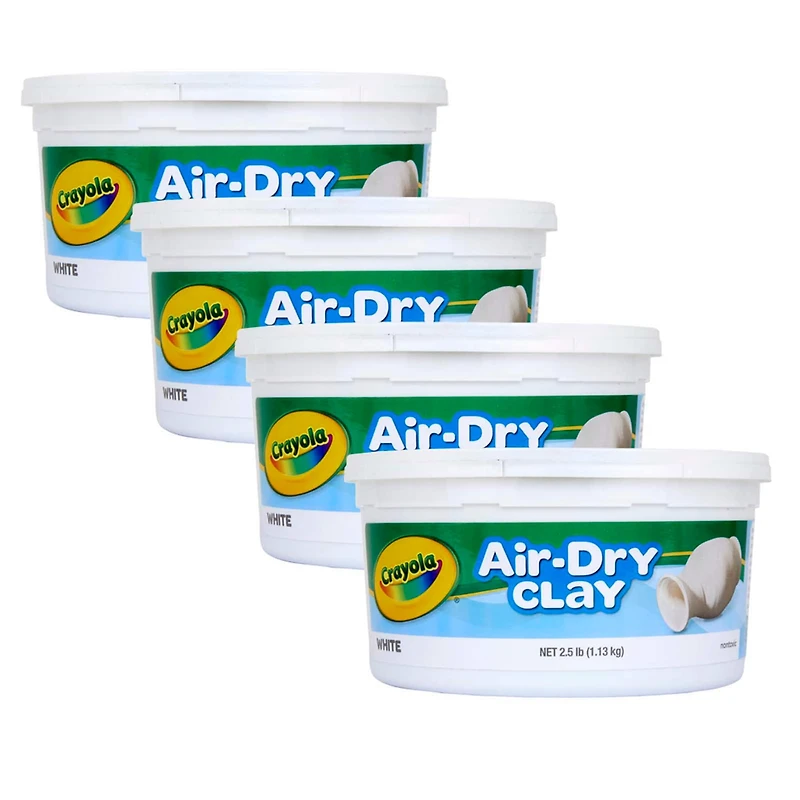 Crayola® Resealable Bucket White Air-Dry Clay, 4ct.