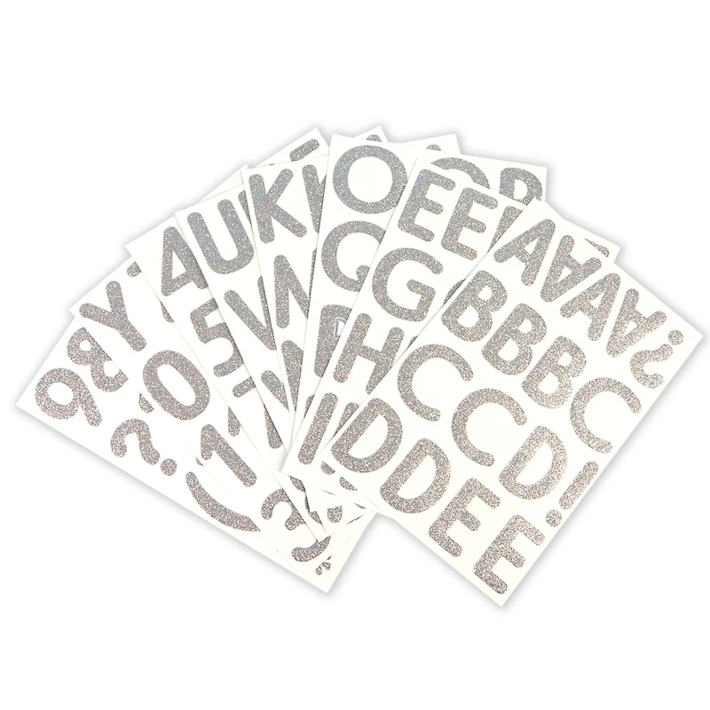 2.25" Silver Glitter Alphabet Stickers by Recollections™ 