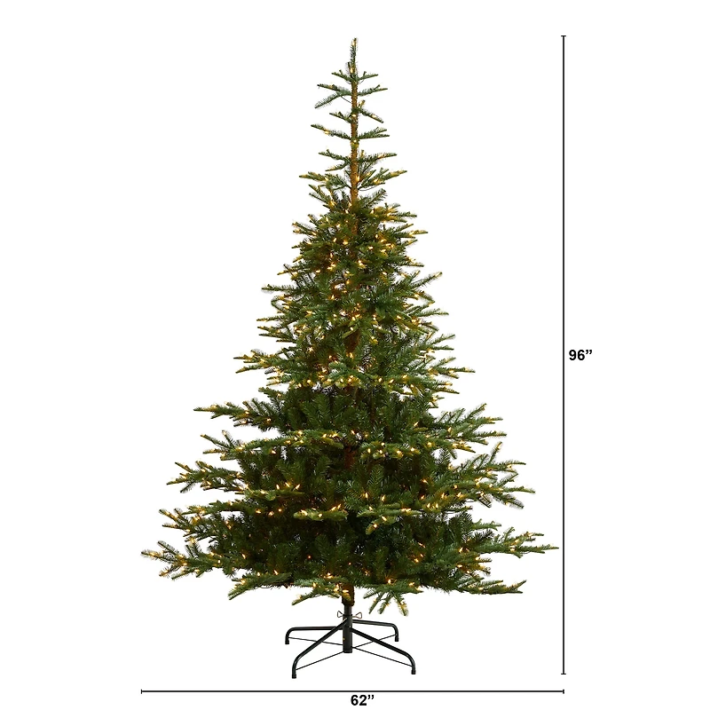 8ft. Pre-Lit Layered Washington Spruce Artificial Christmas Tree, Clear Lights