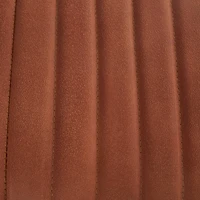 4ft. Brown Leather Upholstered Bench with Hairpin Legs