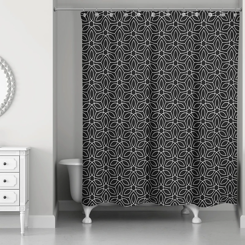 Contoured Leaves Shower Curtain