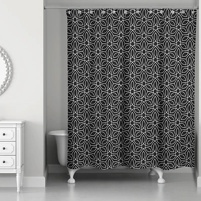 Contoured Leaves Shower Curtain