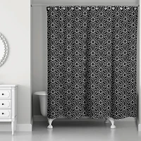 Contoured Leaves Shower Curtain