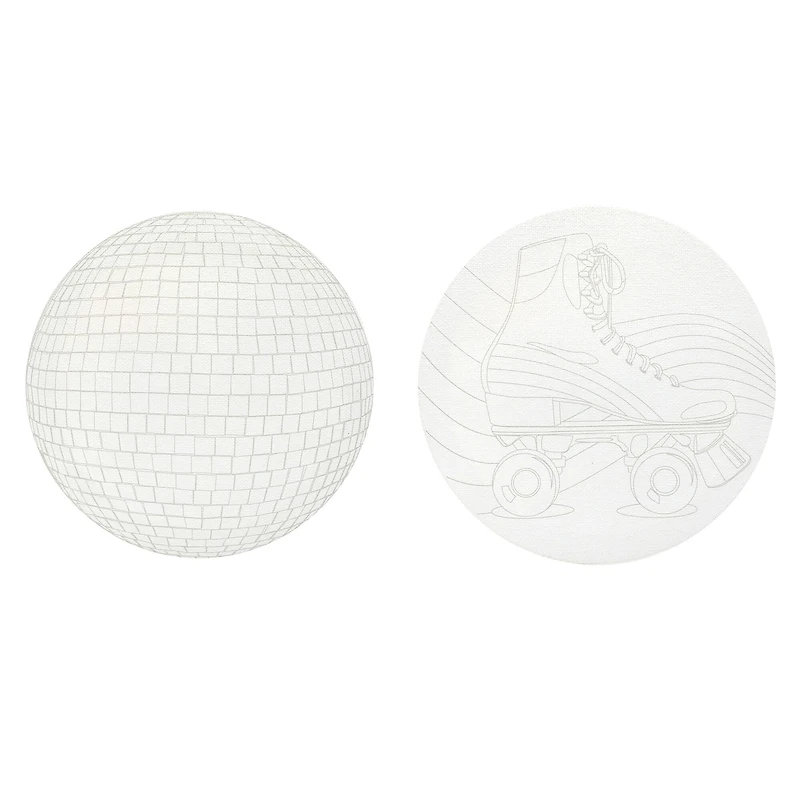 7" Disco Round Canvas Painting Kit by Craft Smart®