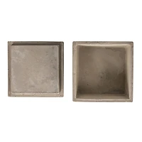 Hello Honey® Gray Contemporary Cement Boxes with Lids