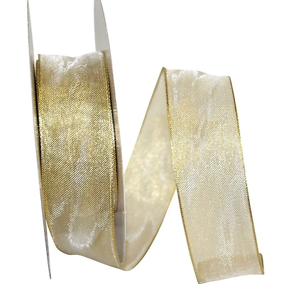 Reliant 50yd. Gold Mesh Metallic Wired Ribbon