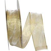 Reliant 50yd. Gold Mesh Metallic Wired Ribbon