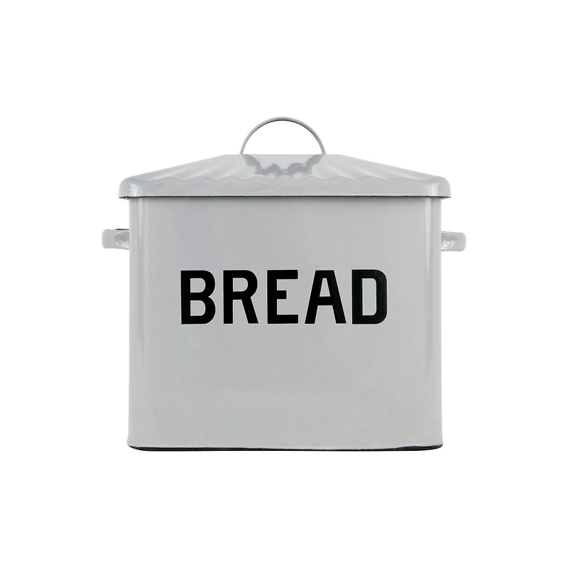 Hello Honey® Enameled Metal Distressed "BREAD" Box with Lid