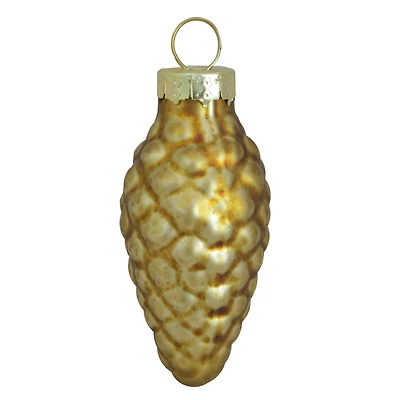 Whitehurst 56ct. 2" Matte Gold Glass Pinecone Ornaments