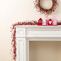 Glitzhome® 6ft Valentine's Red Berry Garland
