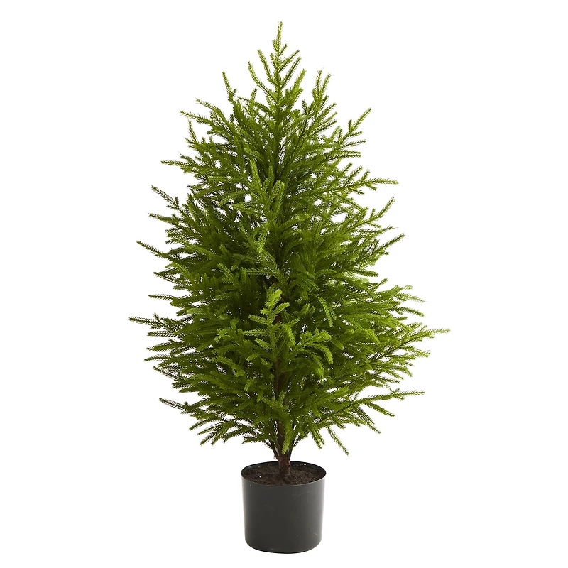 3.5ft. Unlit Norfolk Island Pine Natural Look Artificial Christmas Tree