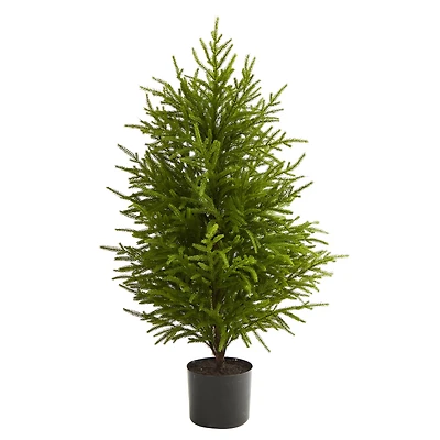 3.5ft. Unlit Norfolk Island Pine Natural Look Artificial Christmas Tree