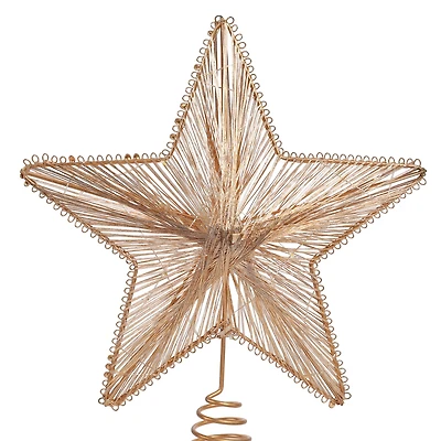 11.5" Copper Wire Star Lighted Tree Topper by Ashland®