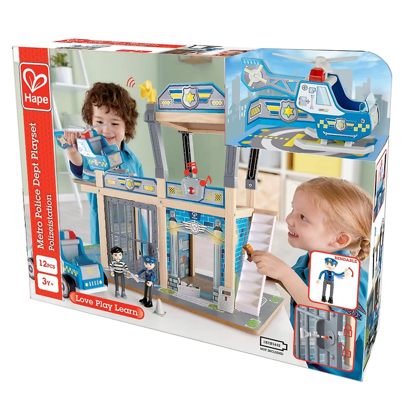 Hape Metro Police Department Lights & Sounds Playset
