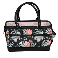 Everything Mary Black & Floral Deluxe Store & Tote Craft Organizer