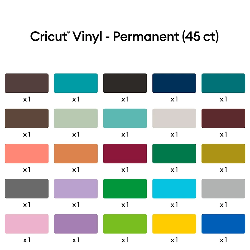 Cricut® Permanent Vinyl, Everything Sampler