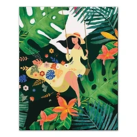 Jungle Swing Girl Canvas Wall Art