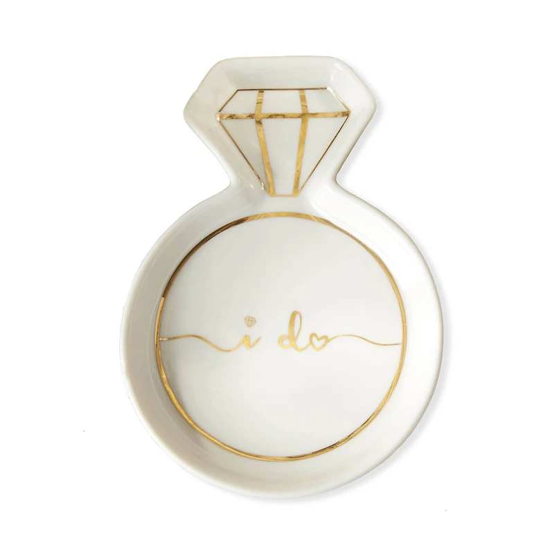 Kate Aspen White Diamond Ring Trinket Dish
