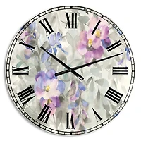 Designart Garden Dreams Flower Farmhouse Wall Clock