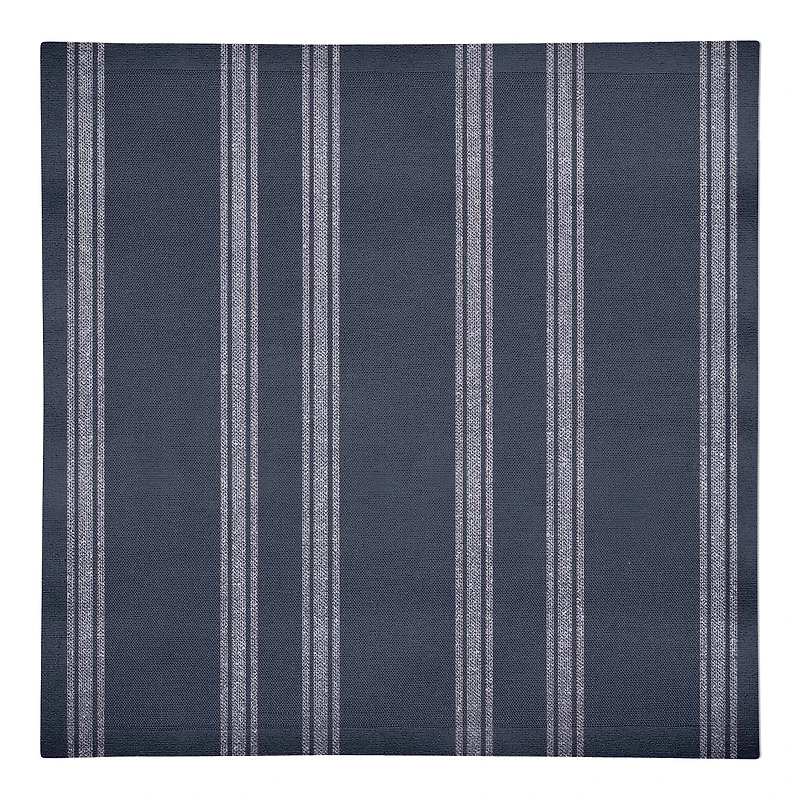 Blue Linen Stripe 10" x 10"  Cotton Twill Napkin