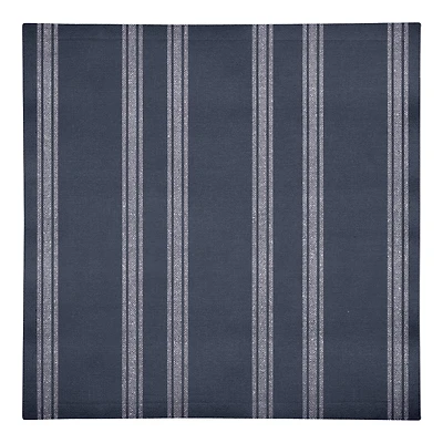 Blue Linen Stripe 10" x 10"  Cotton Twill Napkin