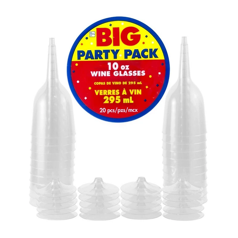 JAM Paper 10oz. Plastic Wine Glasses