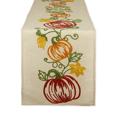 DII® 70" Pumpkin Vine Embroidered Table Runner