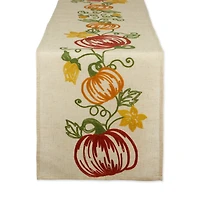 DII® 70" Pumpkin Vine Embroidered Table Runner