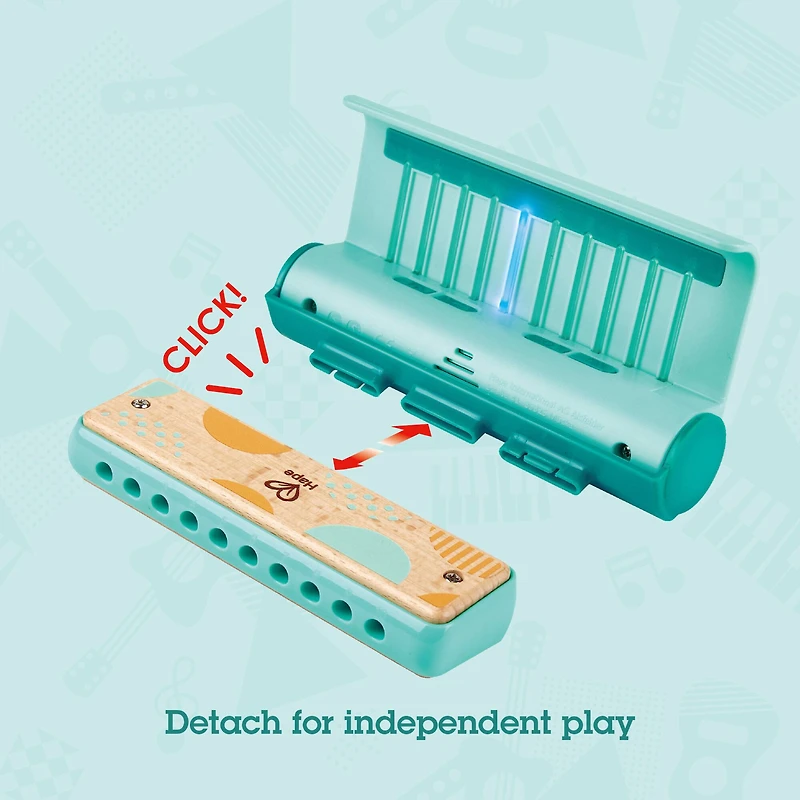 Hape Learn with Lights Teal Harmonica
