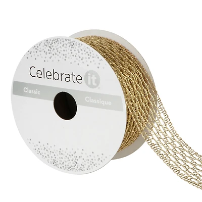 1.5" x 4yd. Knit Metallic Ribbon by Celebrate It™ Classic