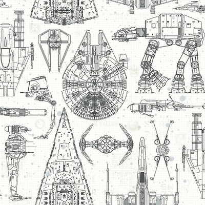 RoomMates Star Wars Blueprint Peel & Stick Wallpaper