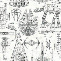 RoomMates Star Wars Blueprint Peel & Stick Wallpaper